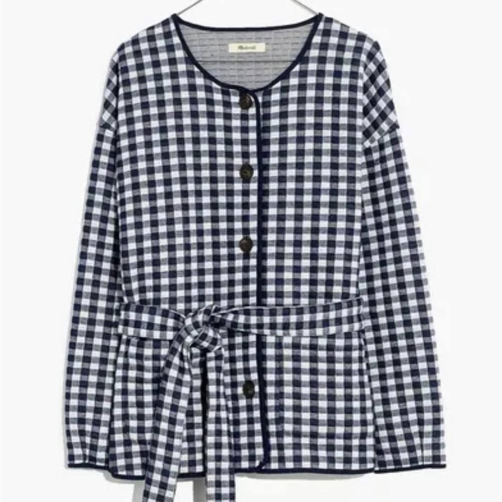 Madewell Gingham Quilted Jacket